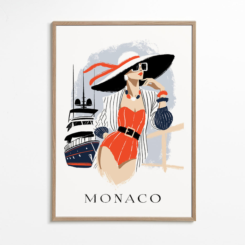 Modeillustration på en yacht