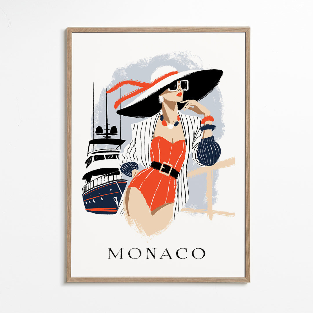 Modeillustration på en yacht