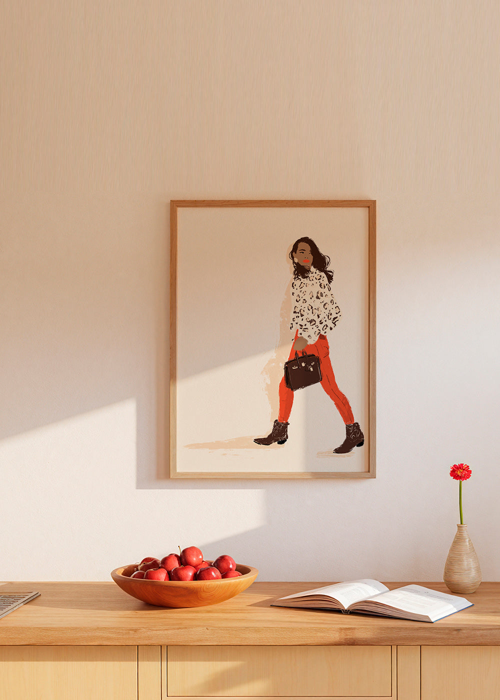 Modeillustration med cowboyboots