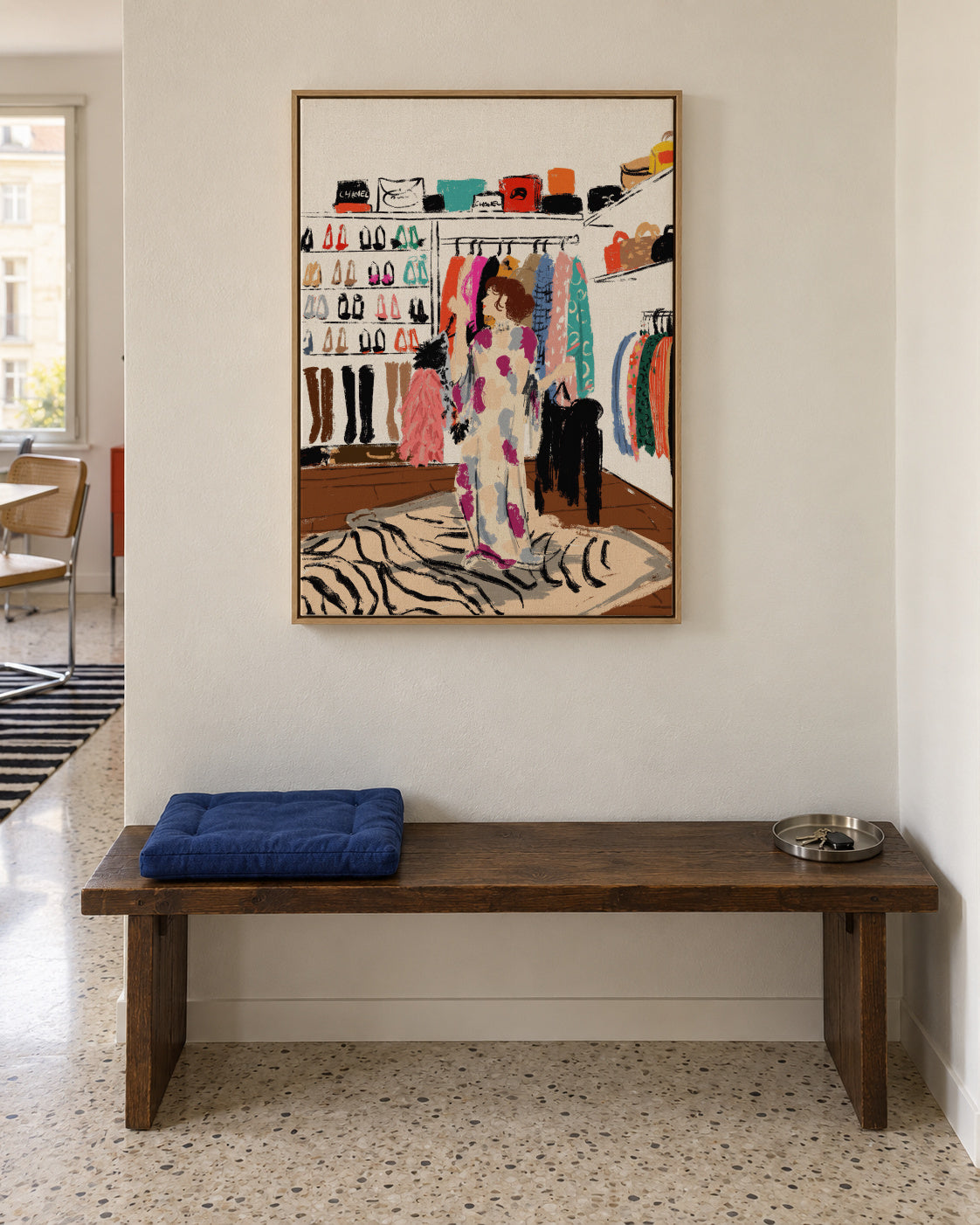 The Closet - Framed canvas in an interior