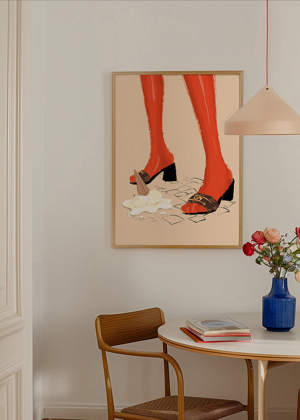 Illustration: klackar och spilld glass