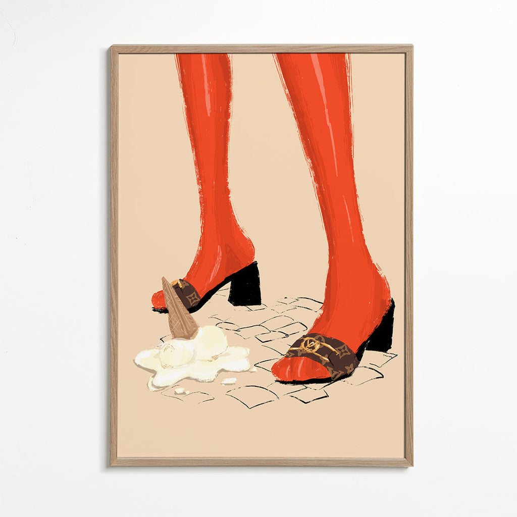Illustration: klackar och spilld glass