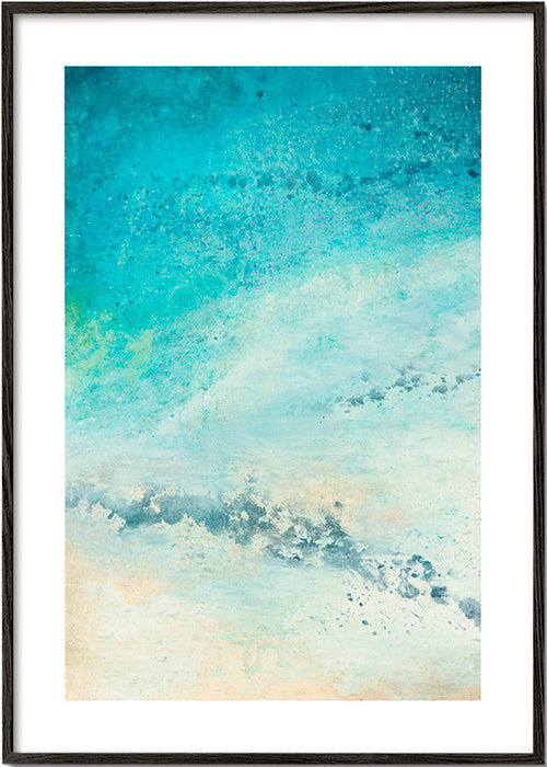 Turkos hav abstrakt – Black Frame