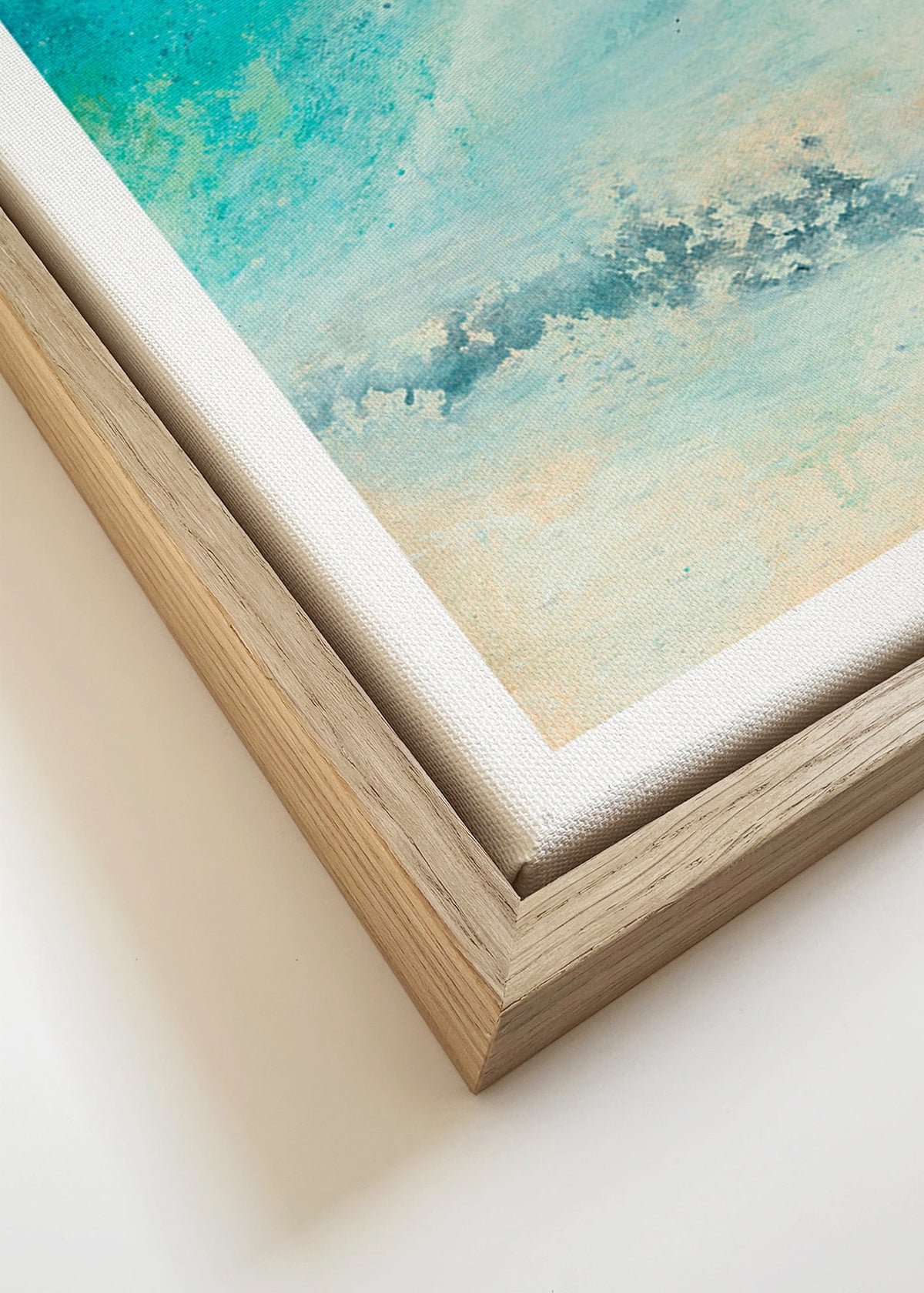 Turkos hav abstrakt – Canvas detail