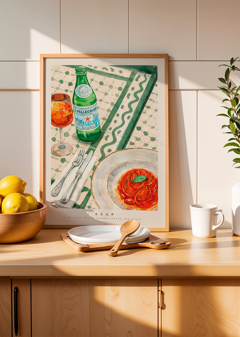 Kökskonst Aperol Spritz och pasta