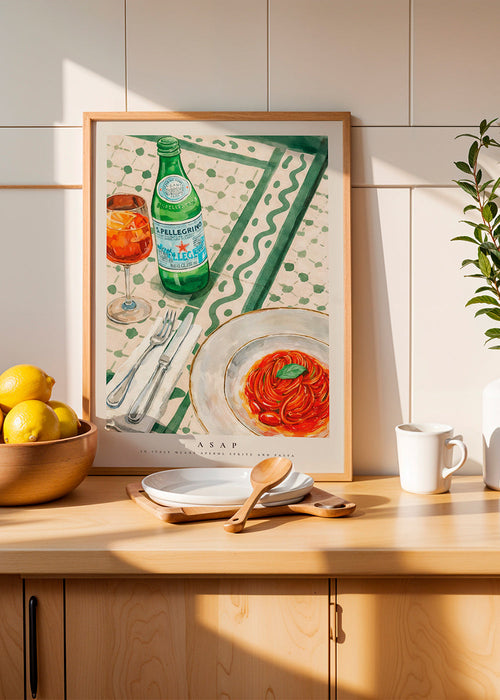 Kökskonst Aperol Spritz och pasta
