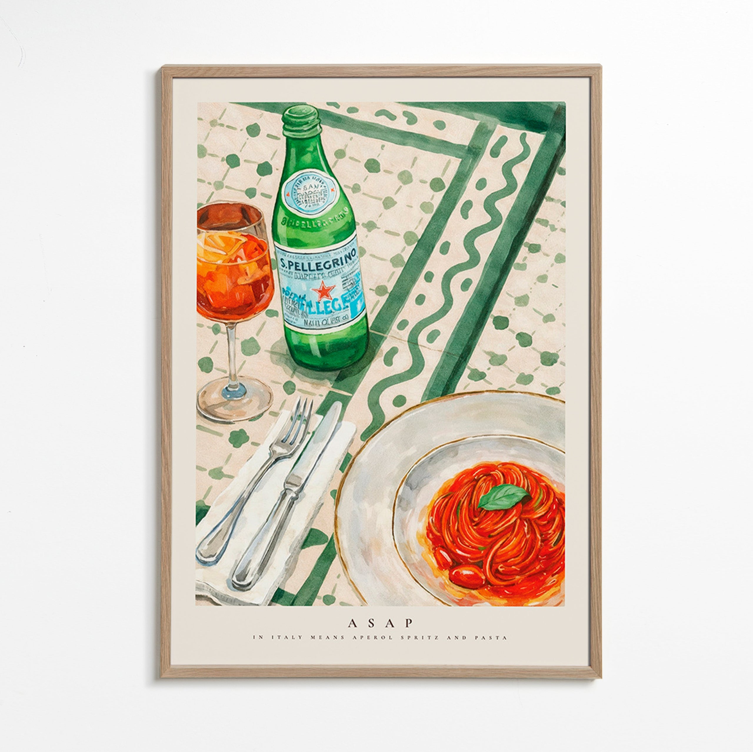 Kökskonst Aperol Spritz och pasta