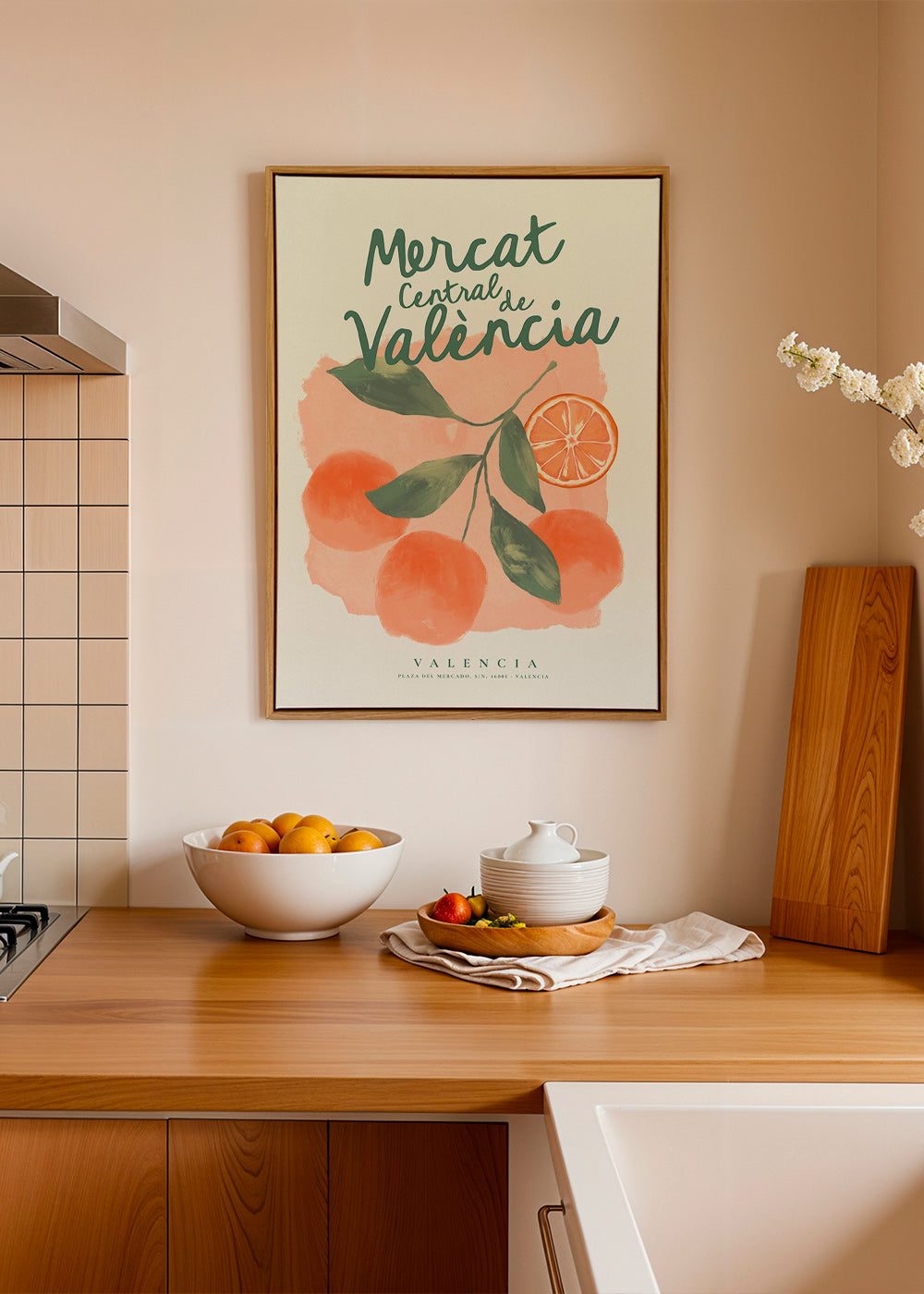 Kökskonst Mercat Central med apelsiner
