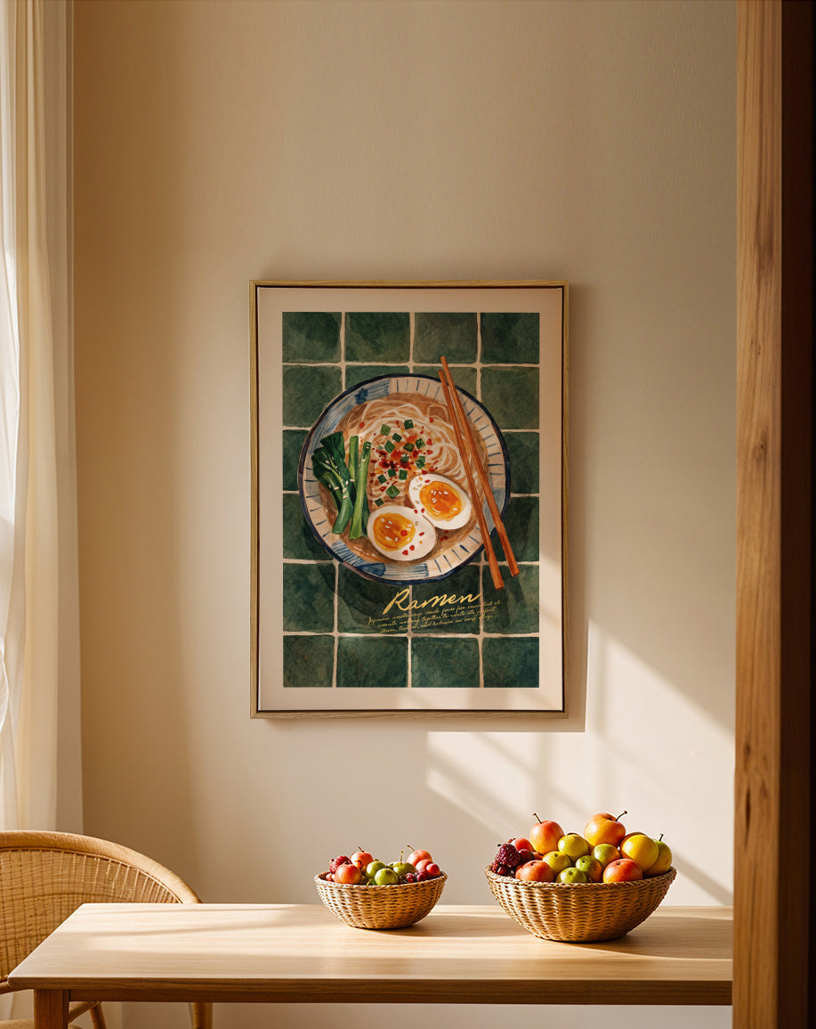 Ramen - Framed canvas in an interior