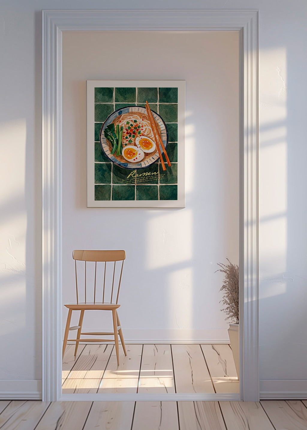 Kökskonst Ramen akvarell