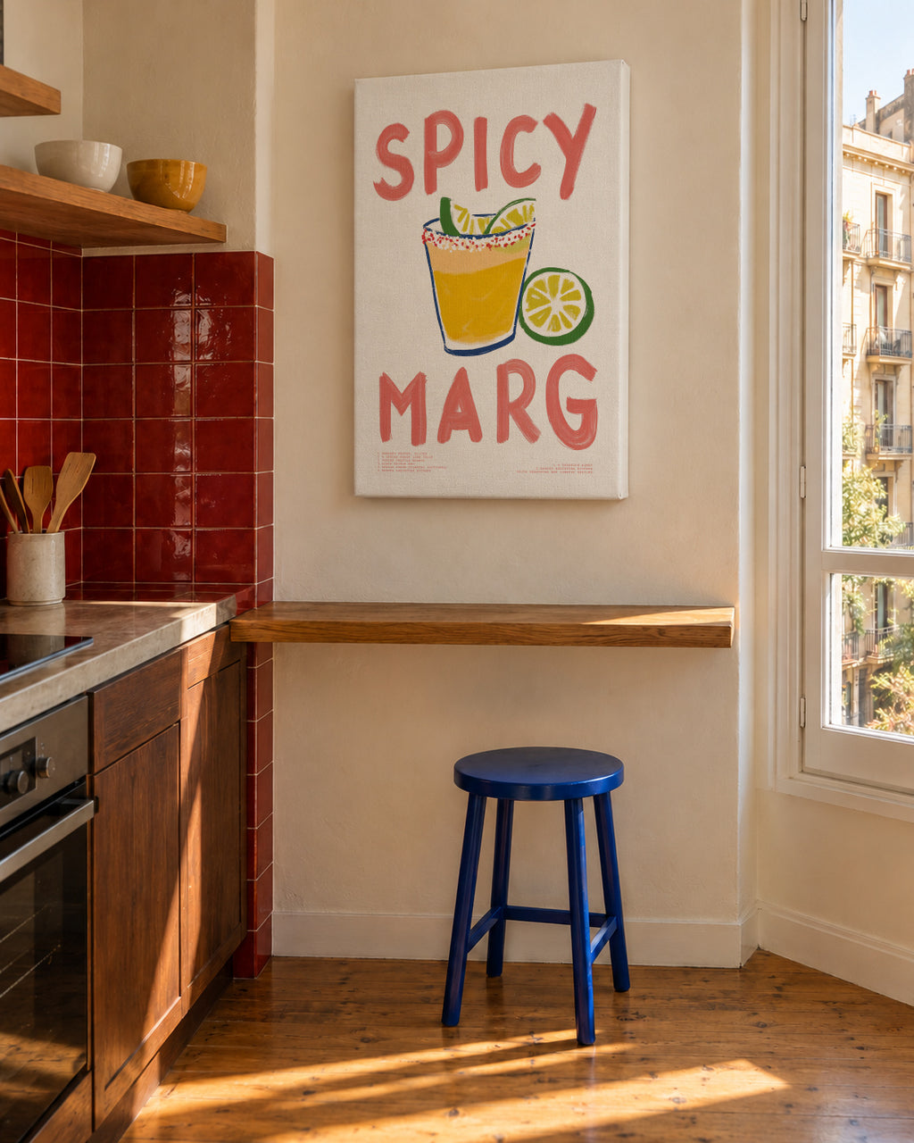 Spicy Marg - Unframed canvas in an interior