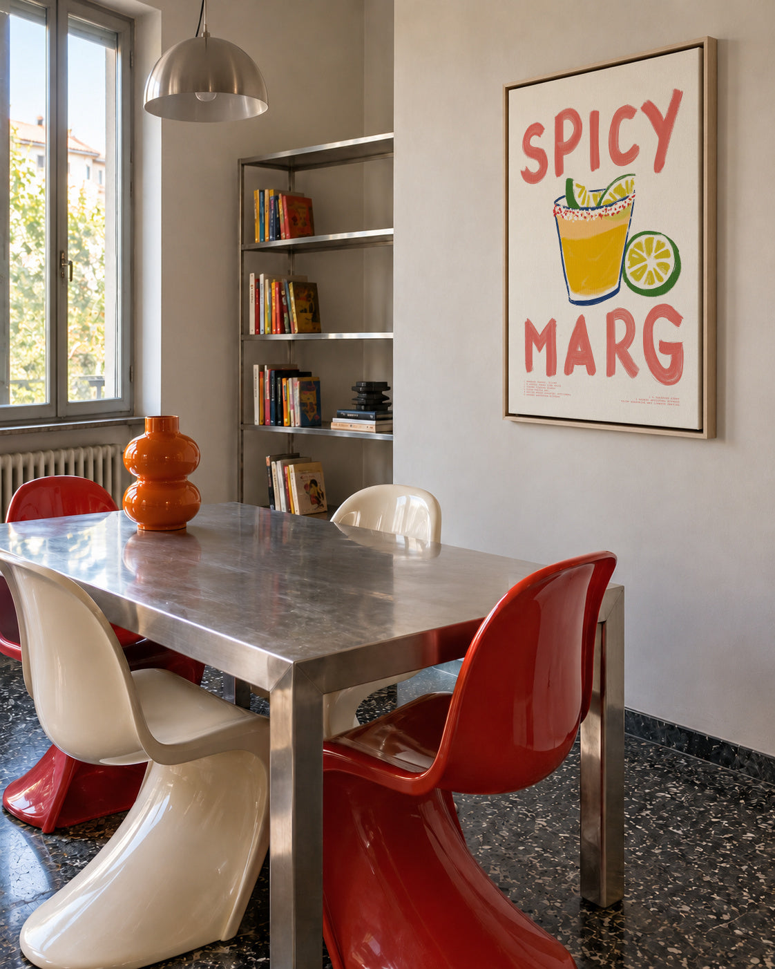 Spicy Marg - Framed canvas in an interior