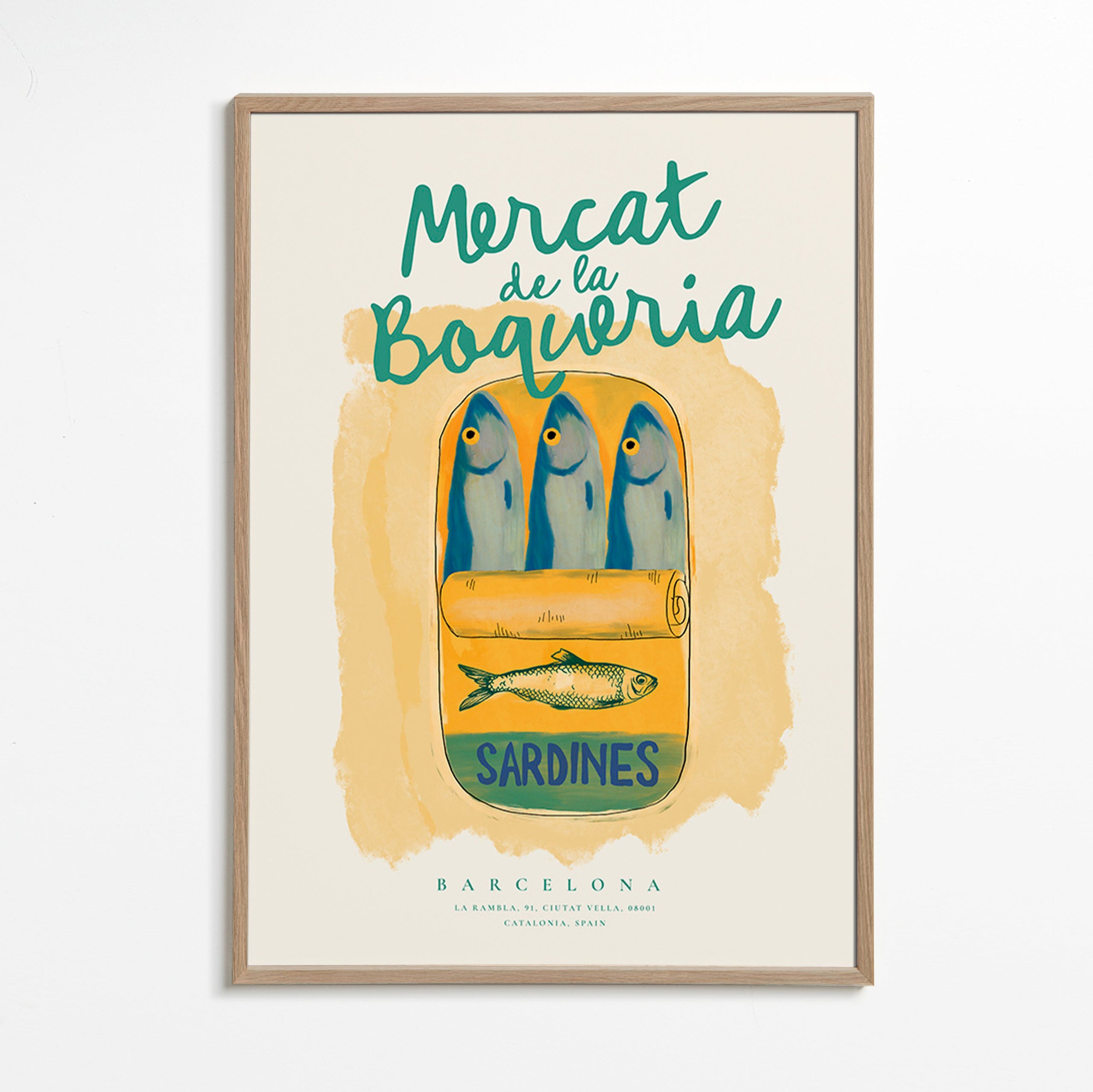 Kökskonst Mercat de la Boqueria - sardiner i burk