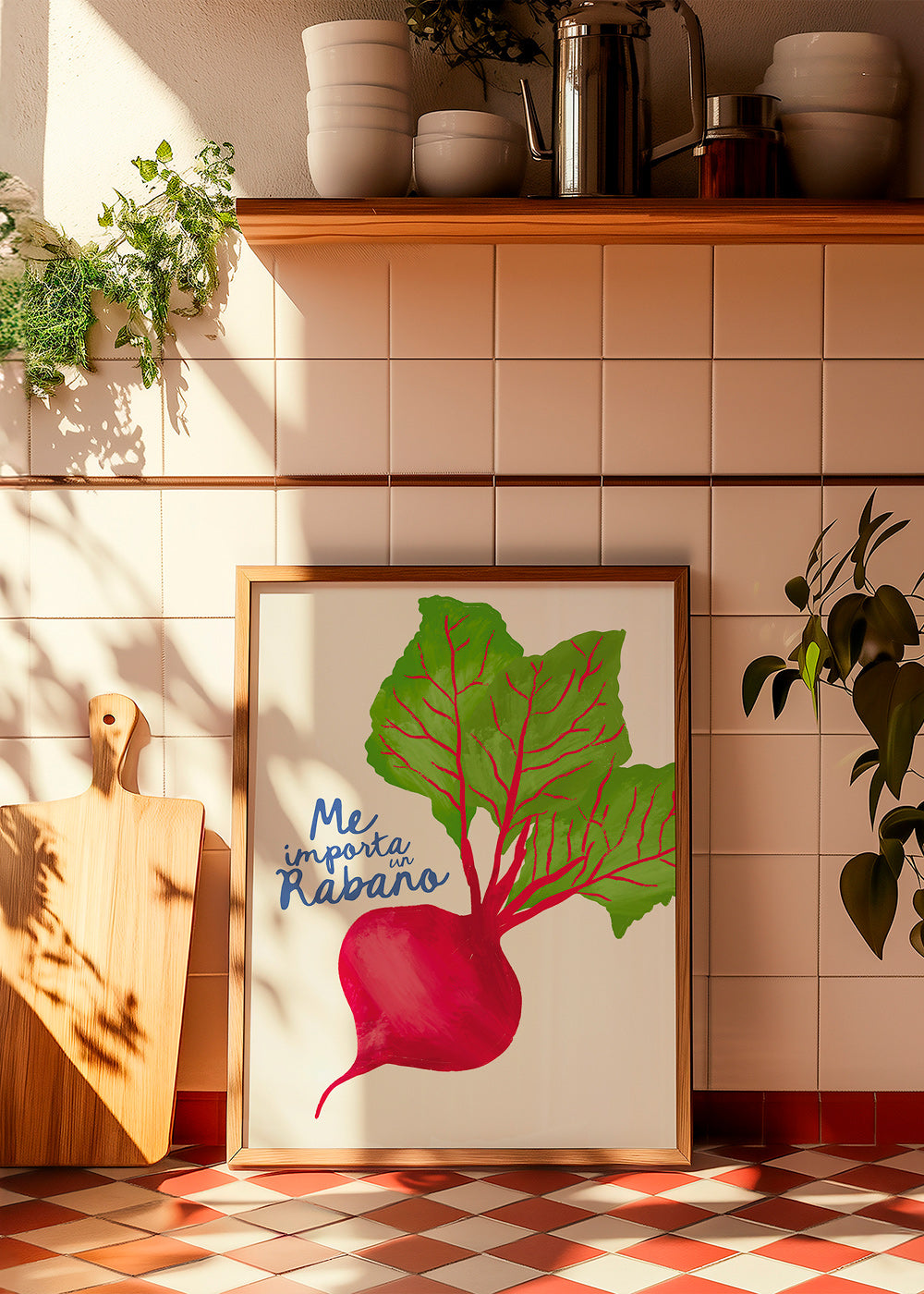 Kökskonst rädisa illustration
