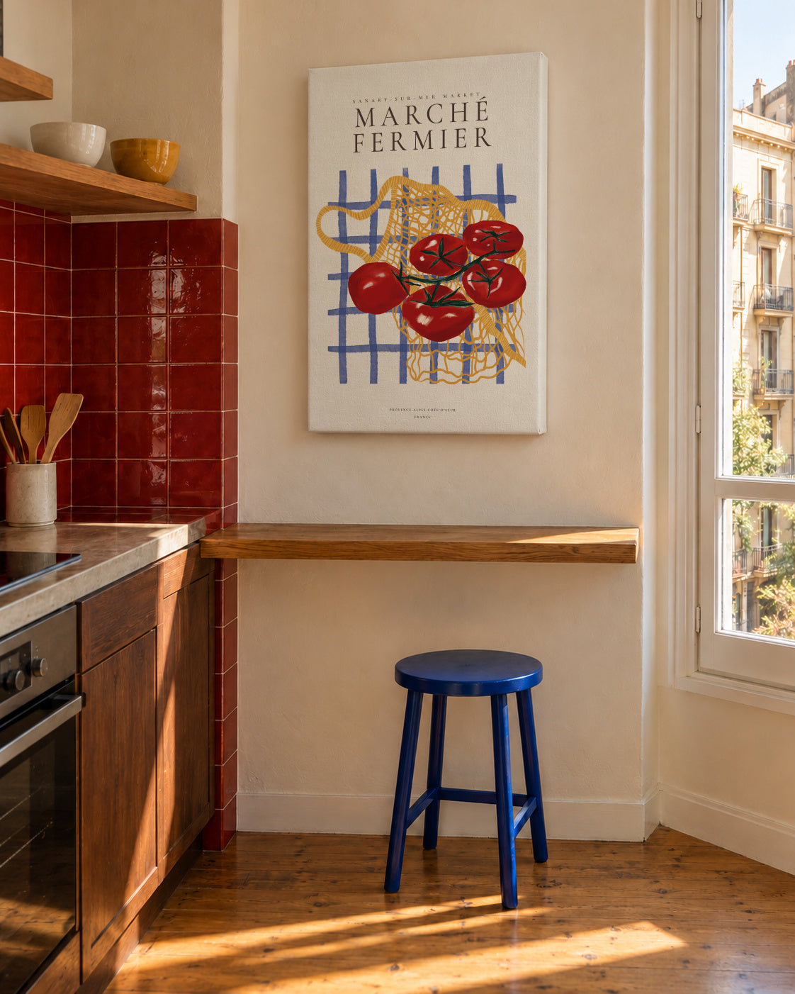 Flavors of the South, Tomatoes - Unframed canvas in an interior