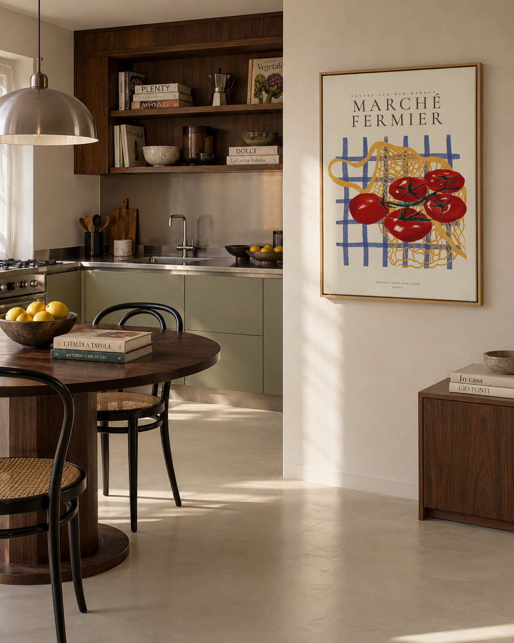 Flavors of the South, Tomatoes - Framed canvas in an interior