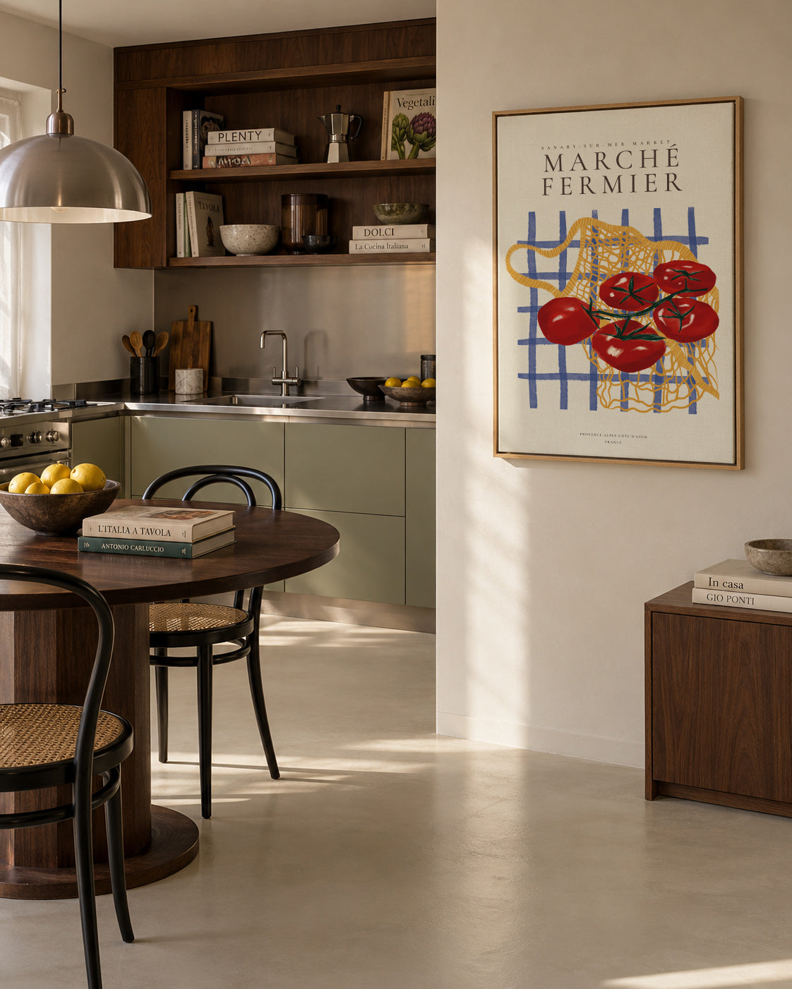 Flavors of the South, Tomatoes - Framed canvas in an interior