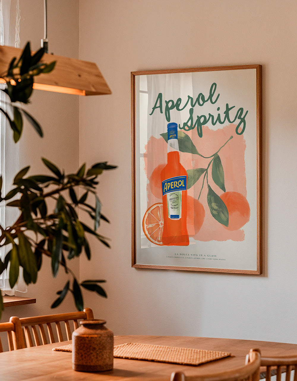 Kökskonst Aperol Spritz flaska med apelsiner