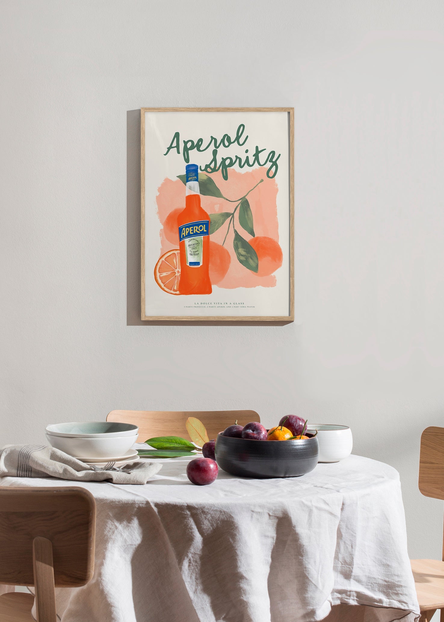 Kökskonst Aperol Spritz flaska med apelsiner