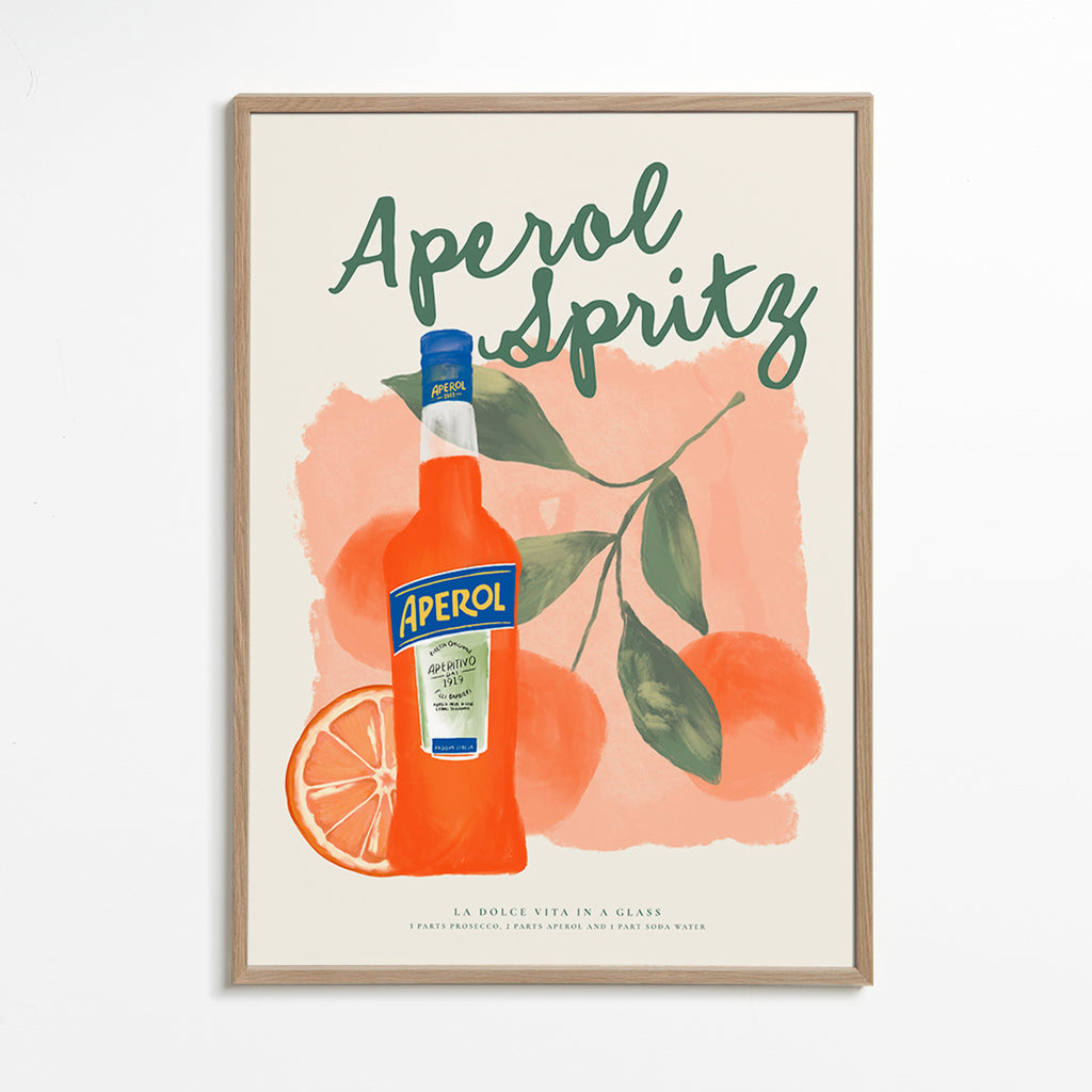 Kökskonst Aperol Spritz flaska med apelsiner