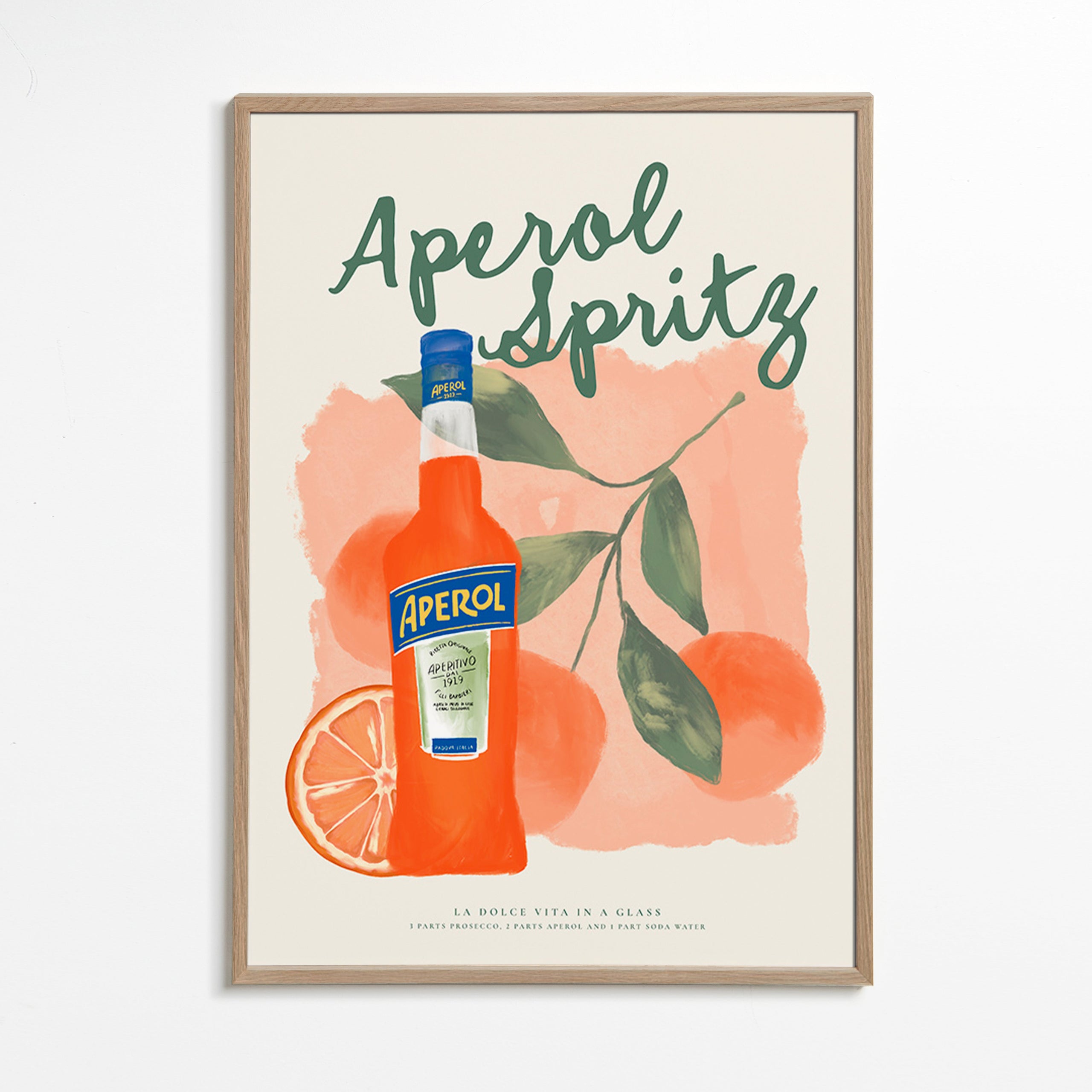 Kökskonst Aperol Spritz flaska med apelsiner