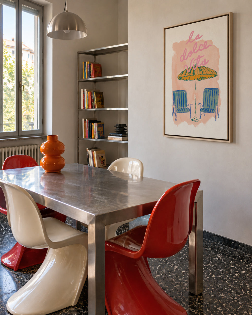 La Dolce Vita II - Framed canvas in an interior