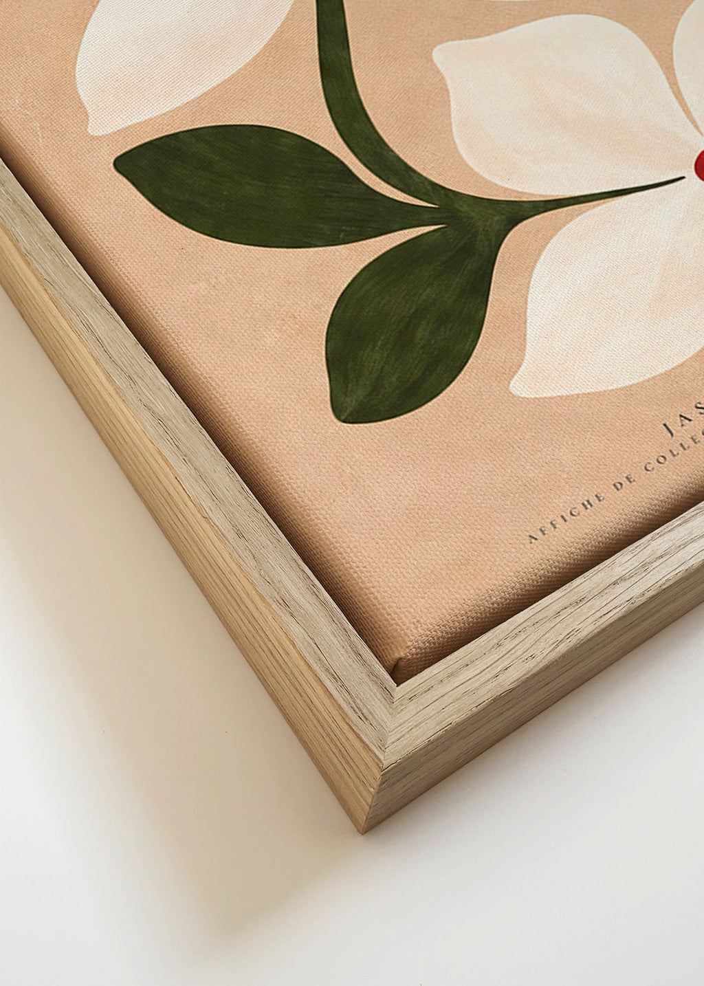 Botanisk poster jasmin på beige bakgrund