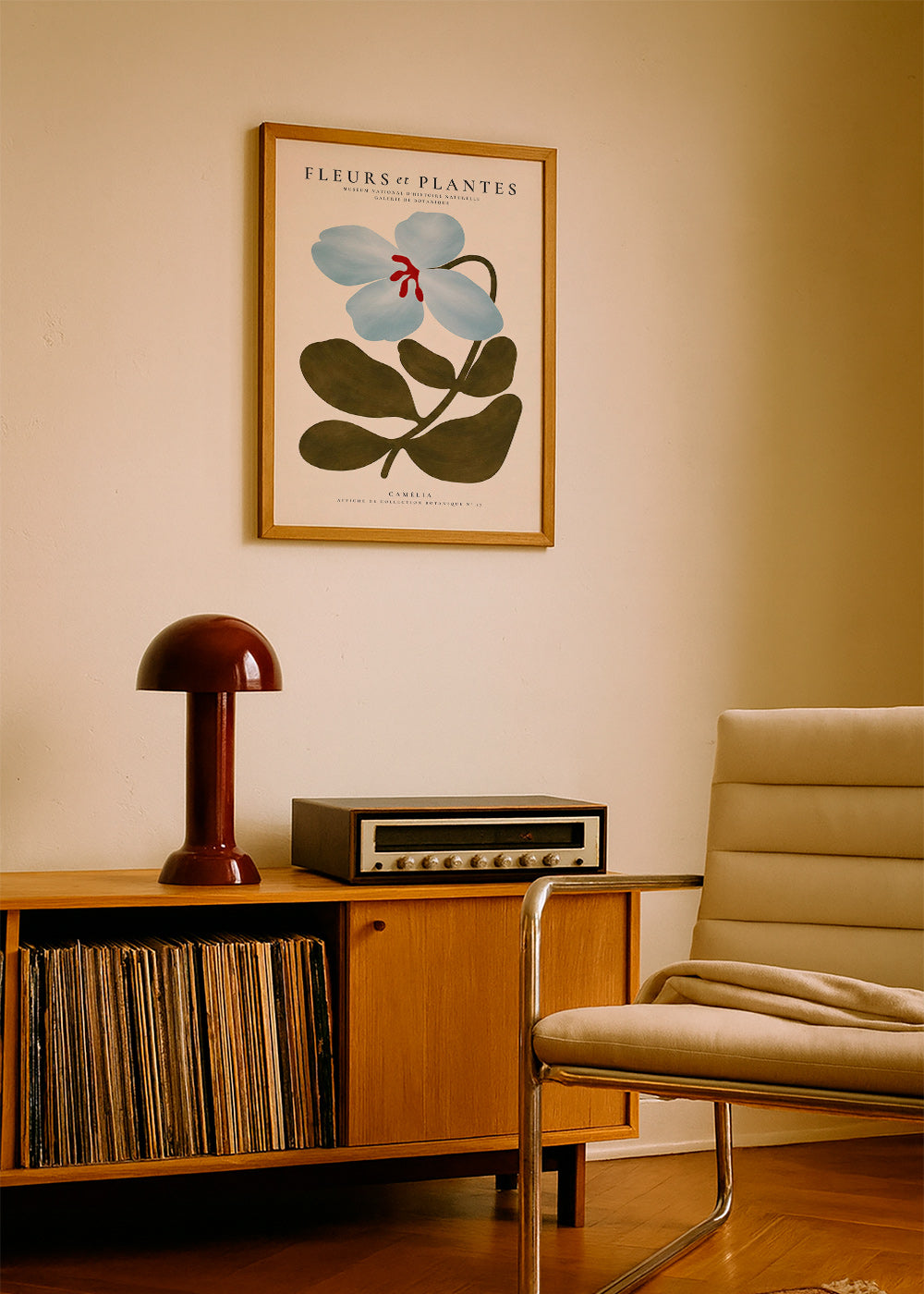 Botanisk poster Blåkamelia