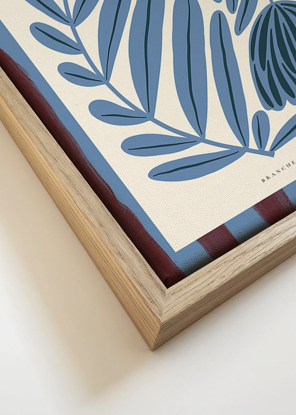 Botanisk poster: stiliserad blå akacia