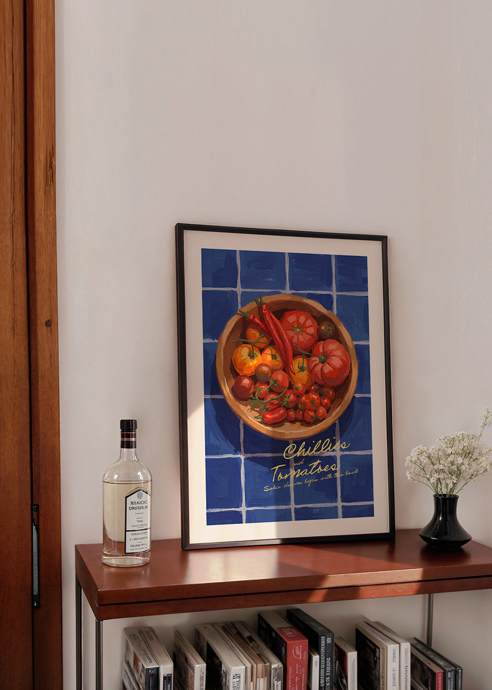 Kökskonst med chili och tomat illustration