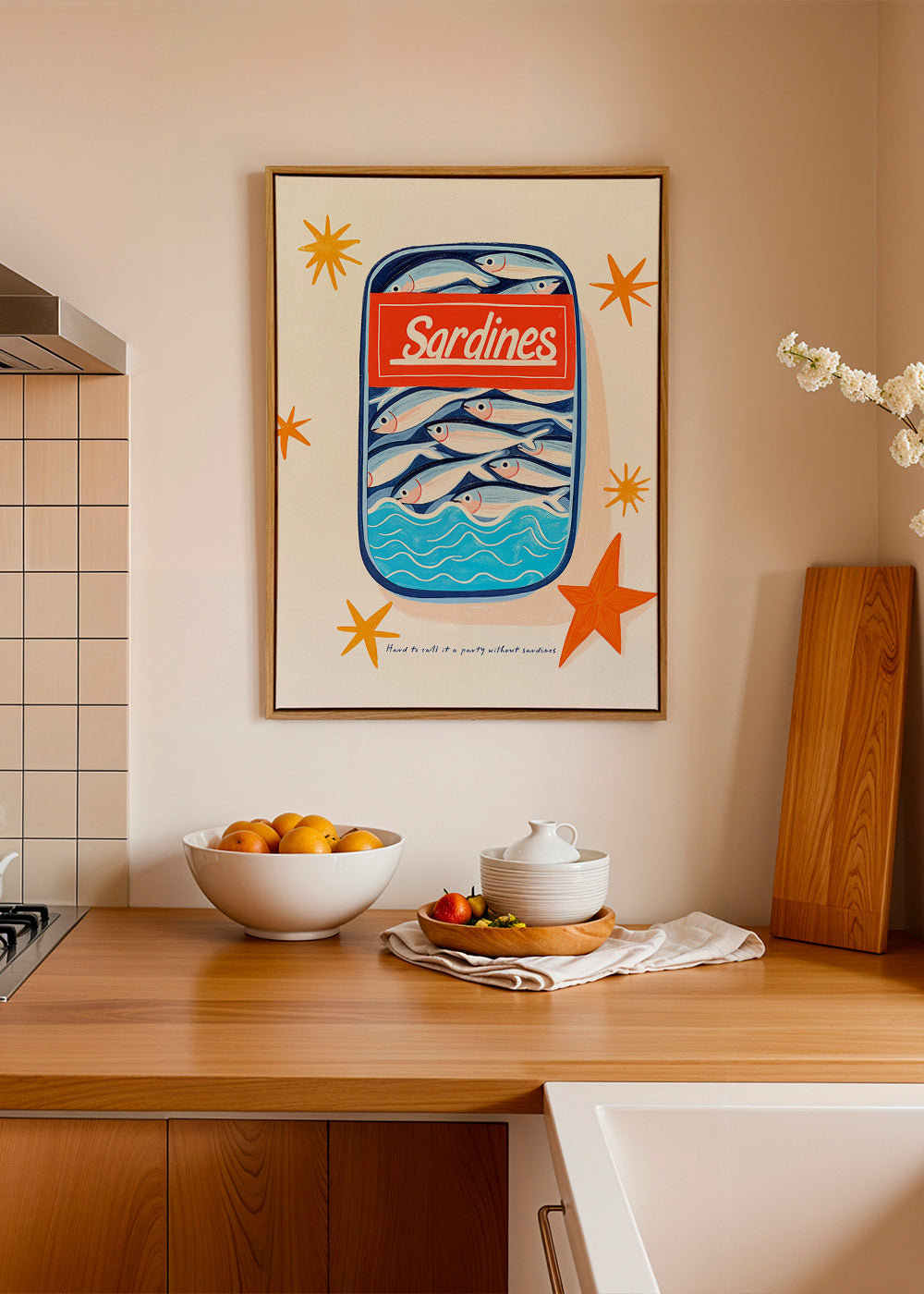 Kökskonst: illustrerad sardinkburk