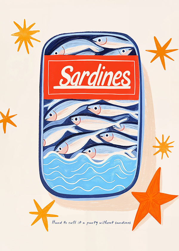 Kökskonst: illustrerad sardinkburk