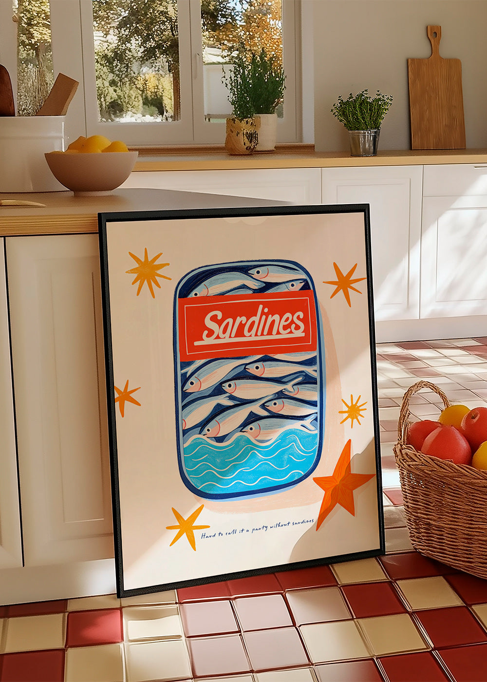 Kökskonst: illustrerad sardinkburk