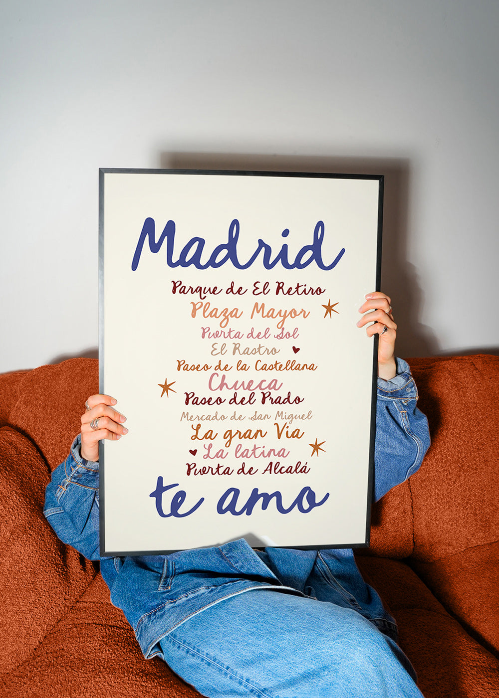 Reseaffisch Madrid tydlig typografi