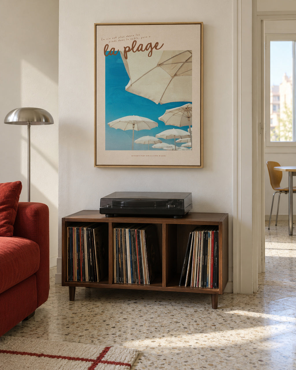 La Plage - Framed canvas in an interior