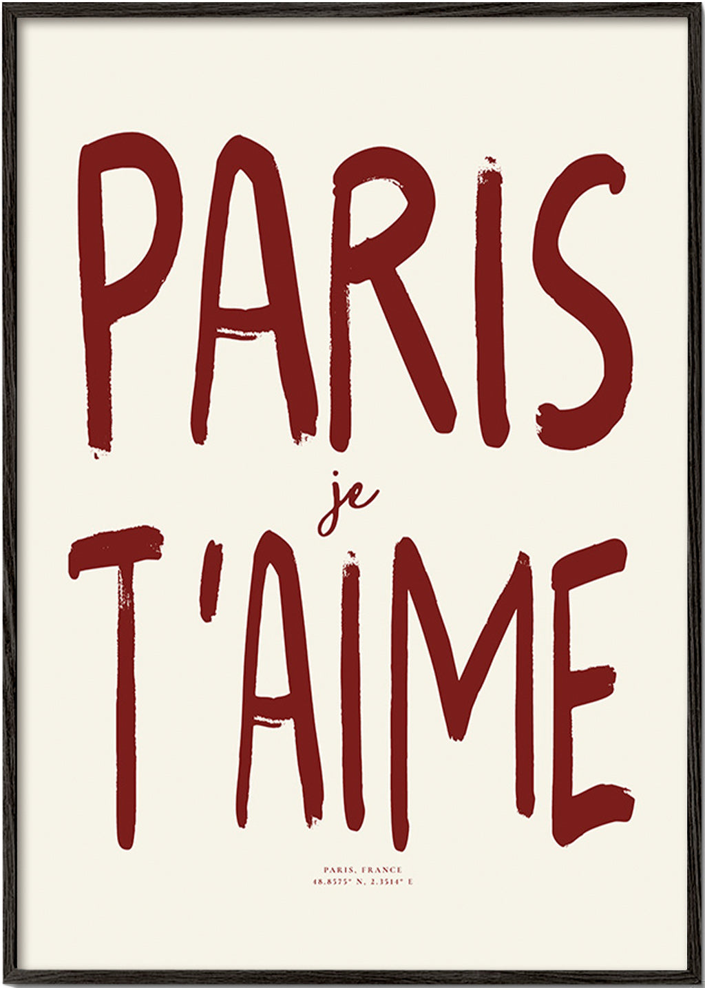 Reseaffisch typografi Paris je t'aime