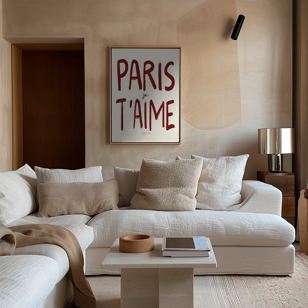 Reseaffisch typografi Paris je t'aime