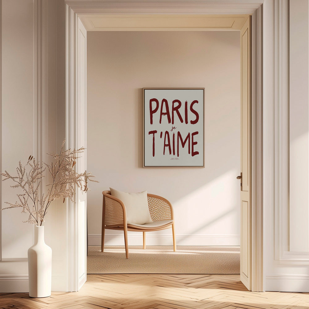Reseaffisch typografi Paris je t'aime