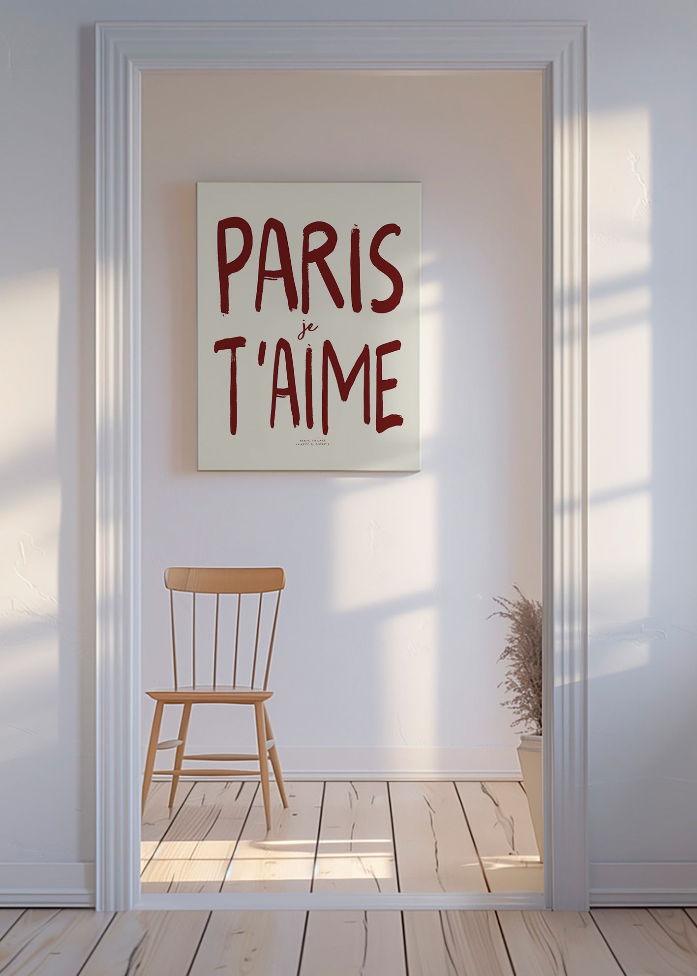 Reseaffisch typografi Paris je t'aime