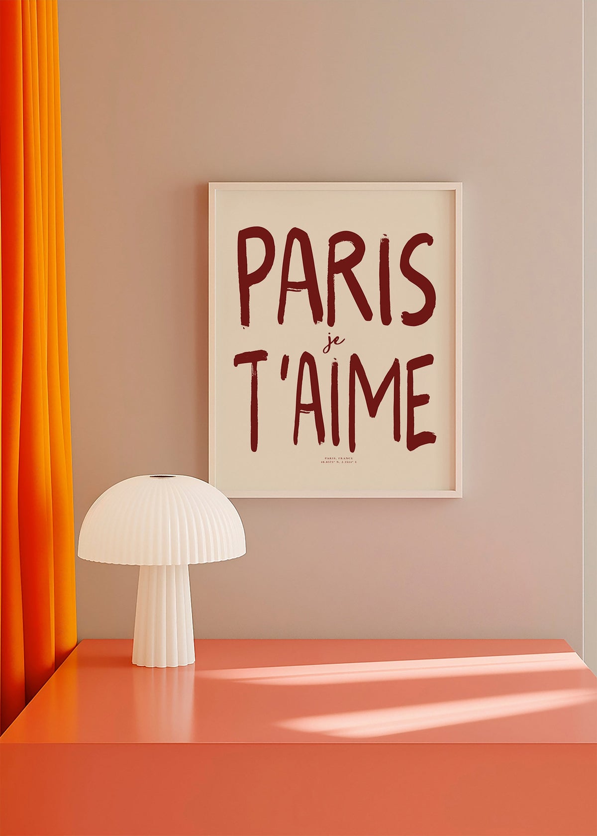 Reseaffisch typografi Paris je t'aime
