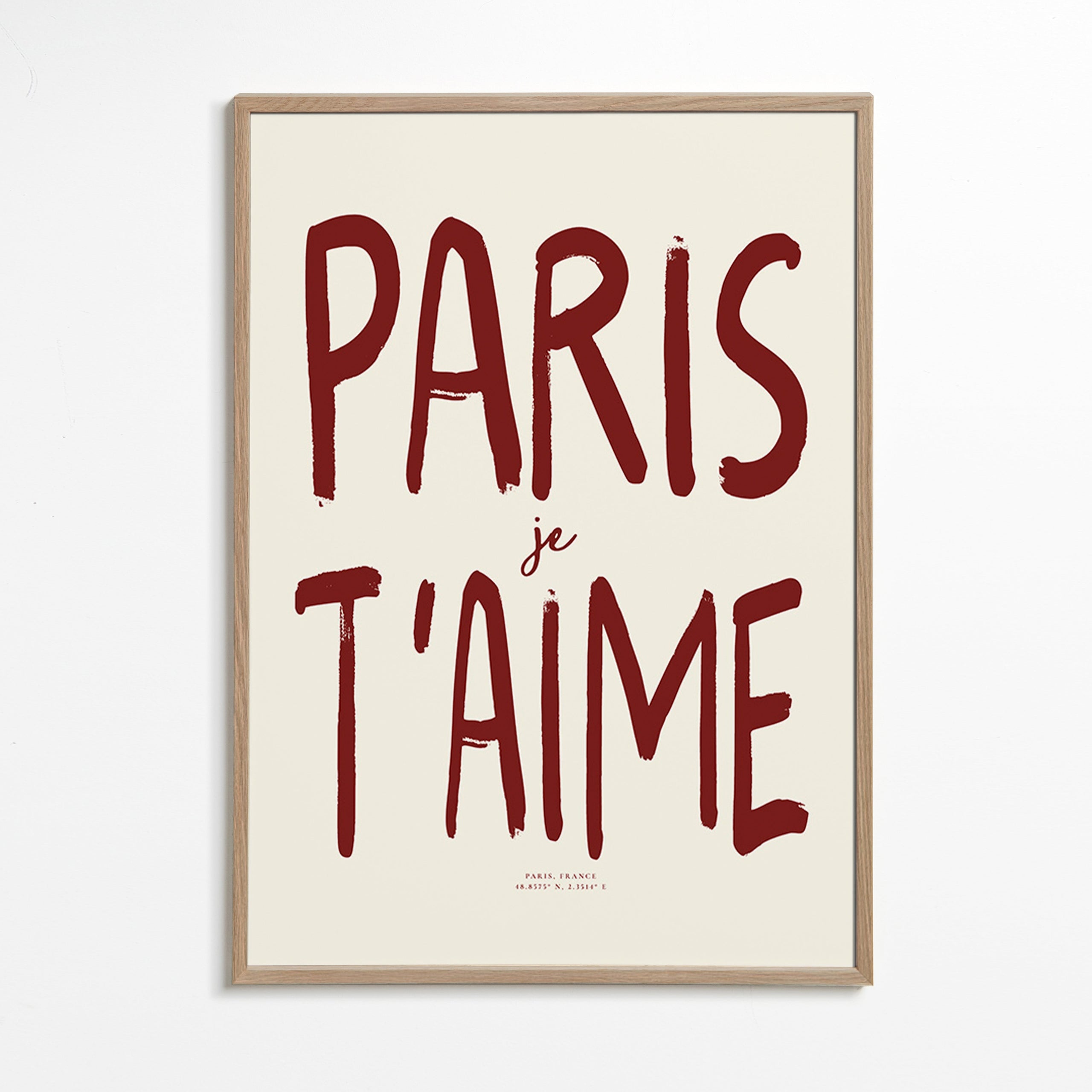 Reseaffisch typografi Paris je t'aime