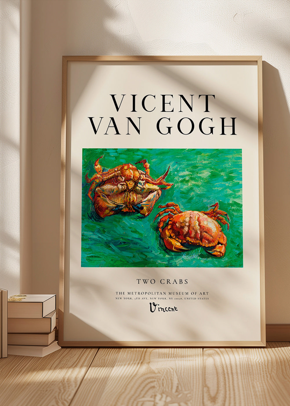 Two Crabs av Van Gogh — Krabbor på grön bakgrund