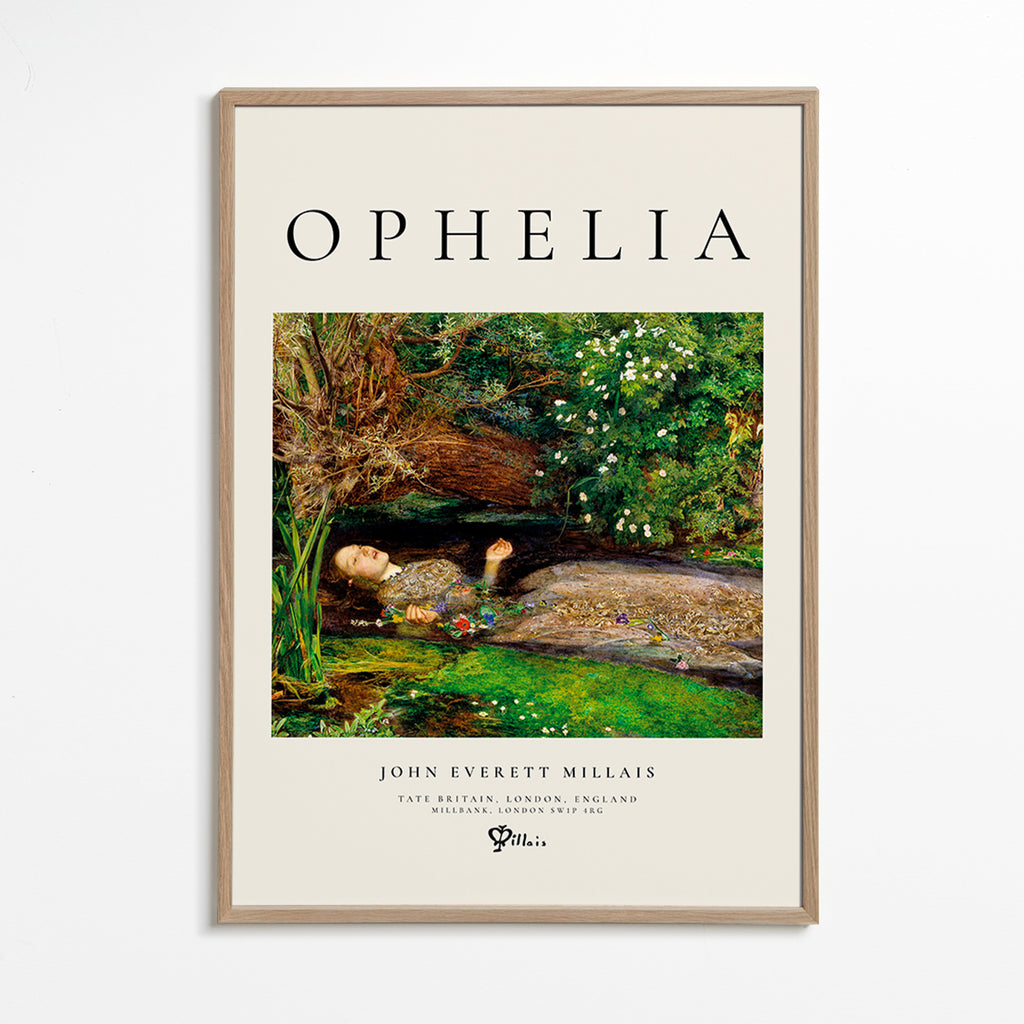 Botanisk poster Ophelia vid bäcken