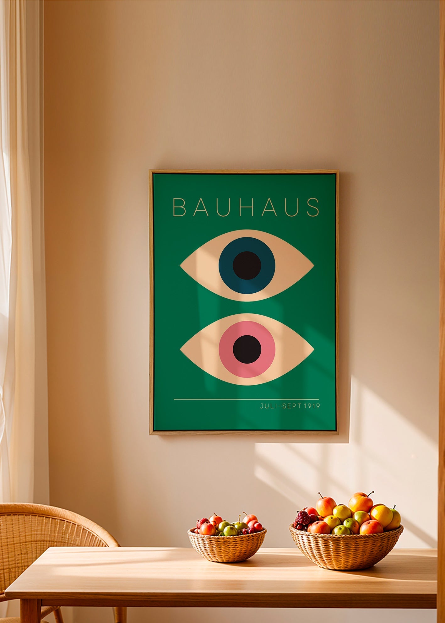 Geometrisk tavla Bauhaus tvillingögon