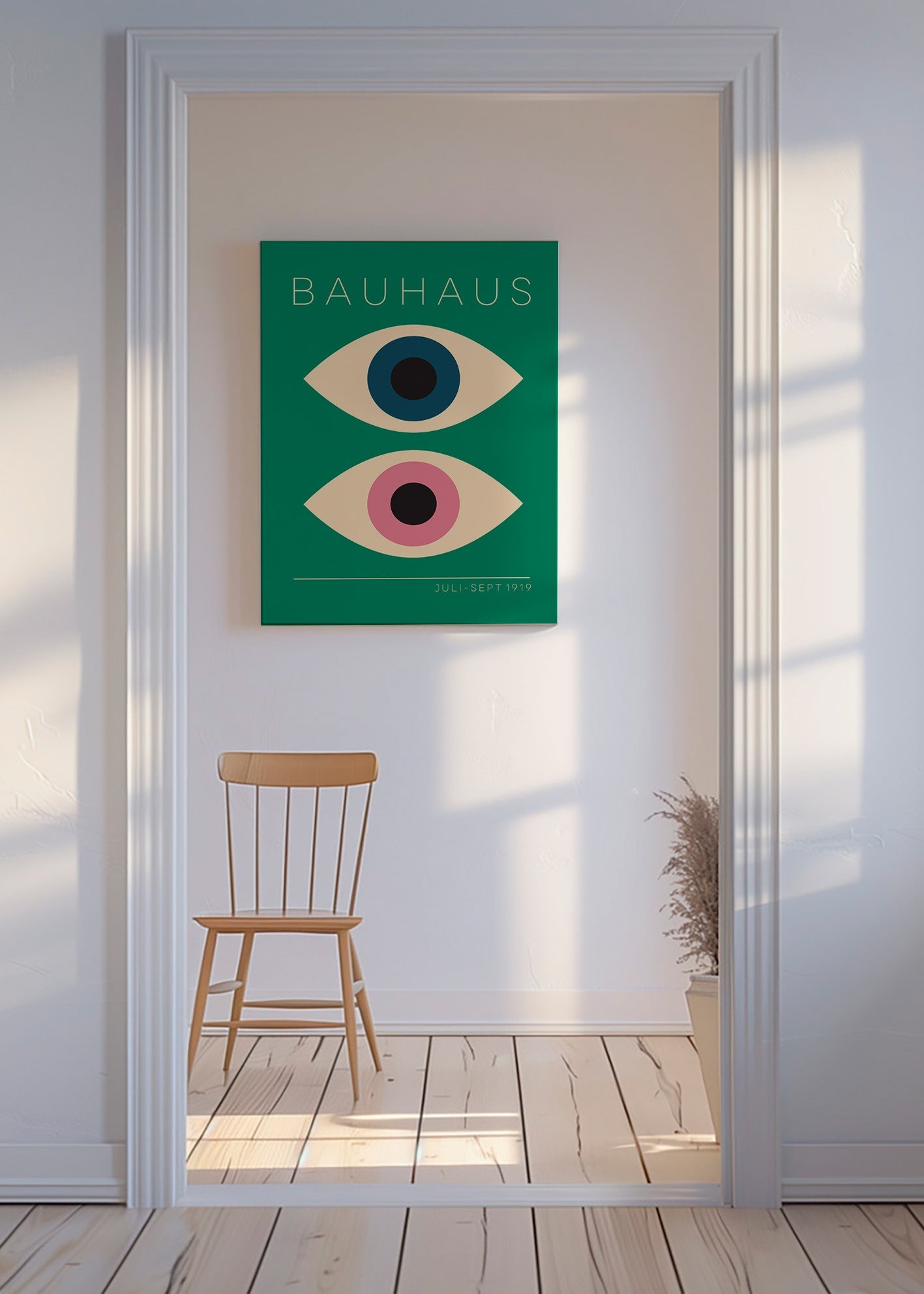 Geometrisk tavla Bauhaus tvillingögon