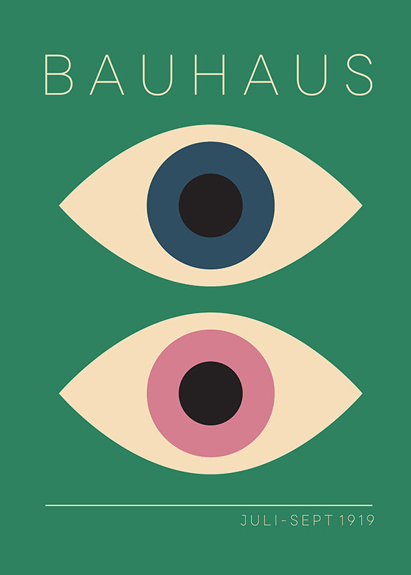 Geometrisk tavla Bauhaus tvillingögon