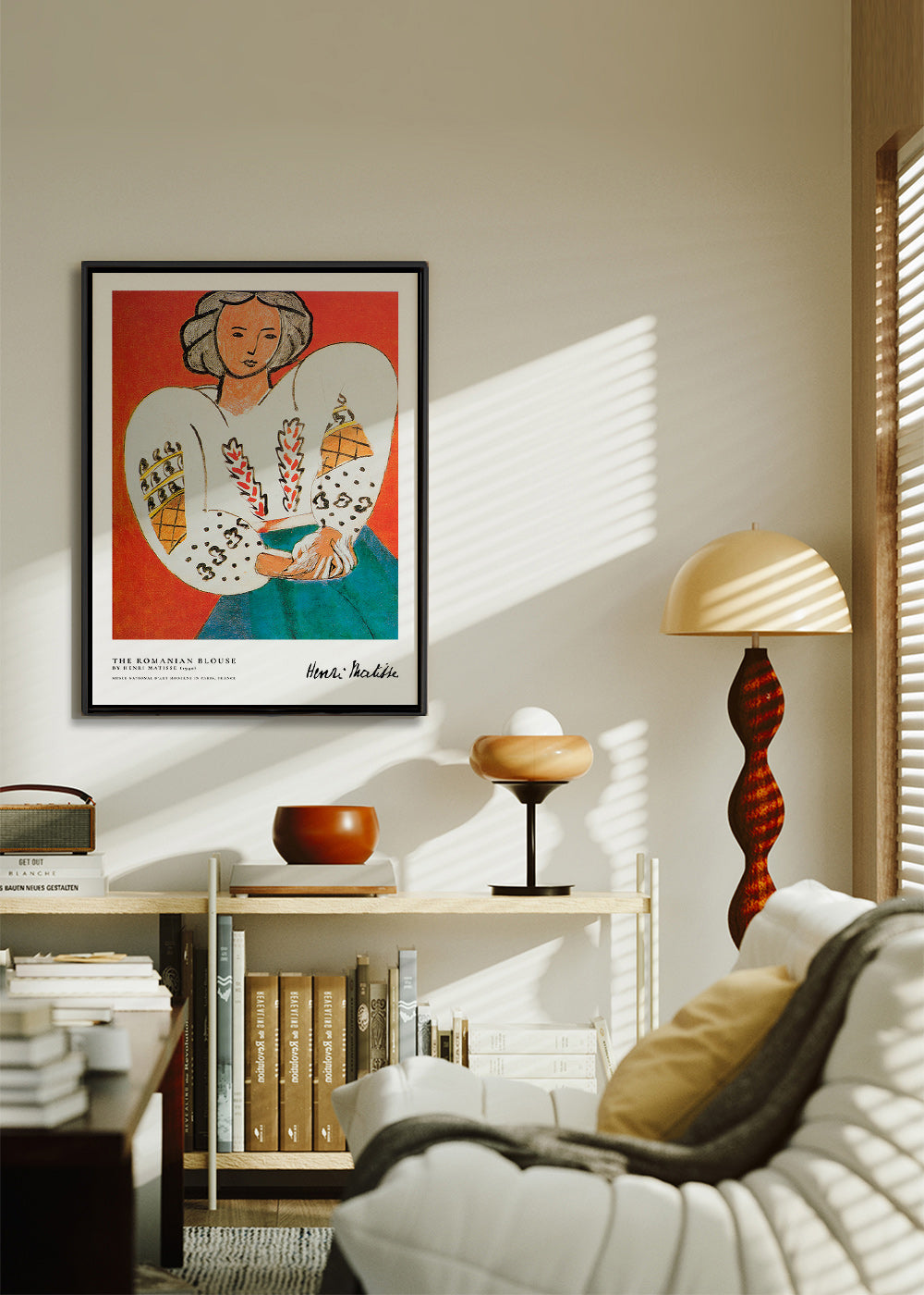Illustration rumänsk blus med uttrycksfullt drag
