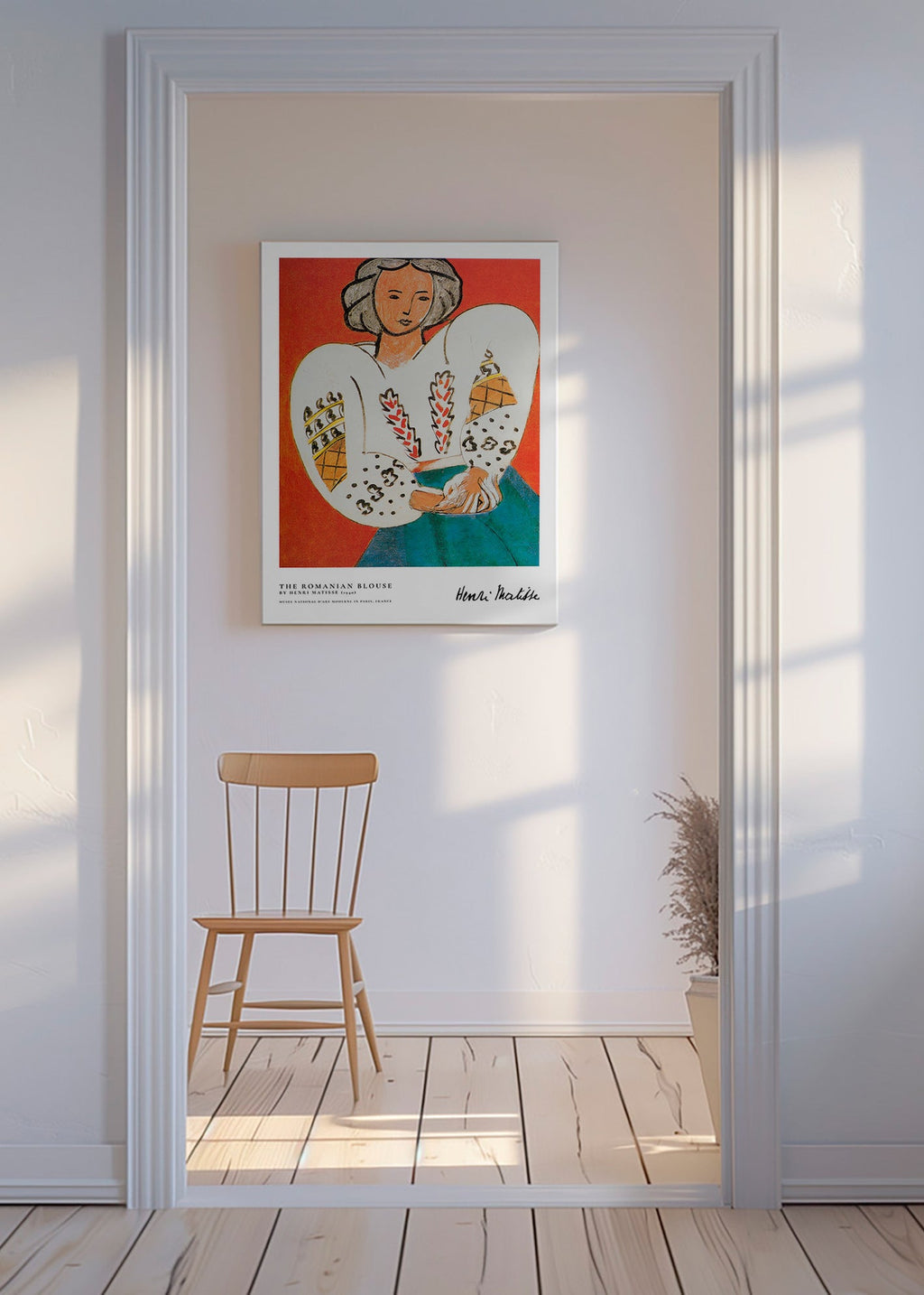 Illustration rumänsk blus med uttrycksfullt drag