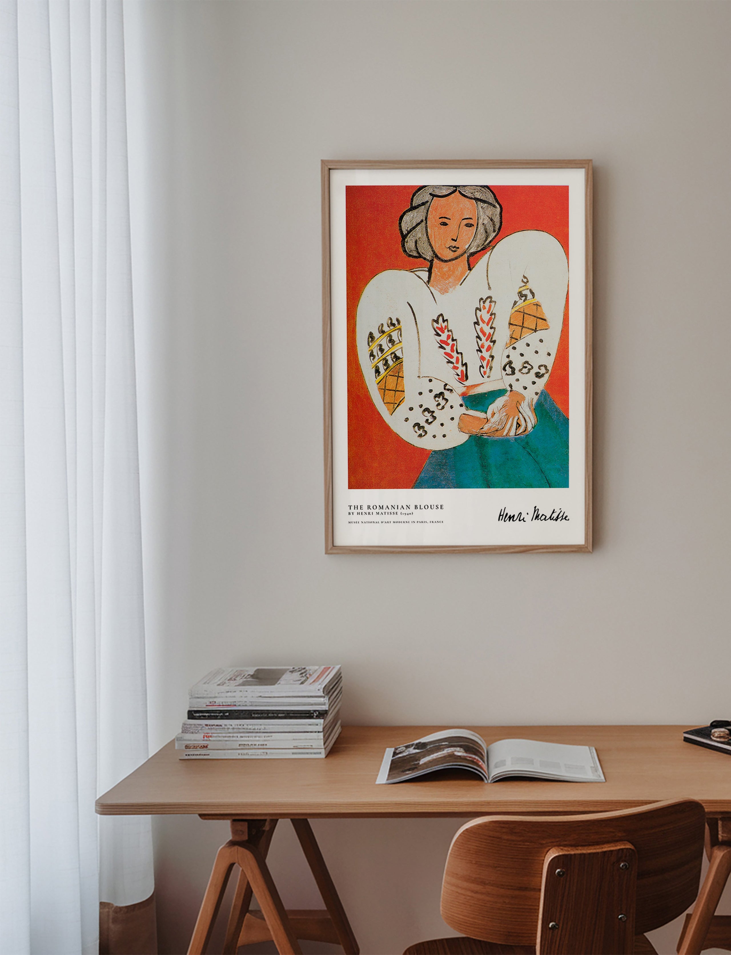 Illustration rumänsk blus med uttrycksfullt drag