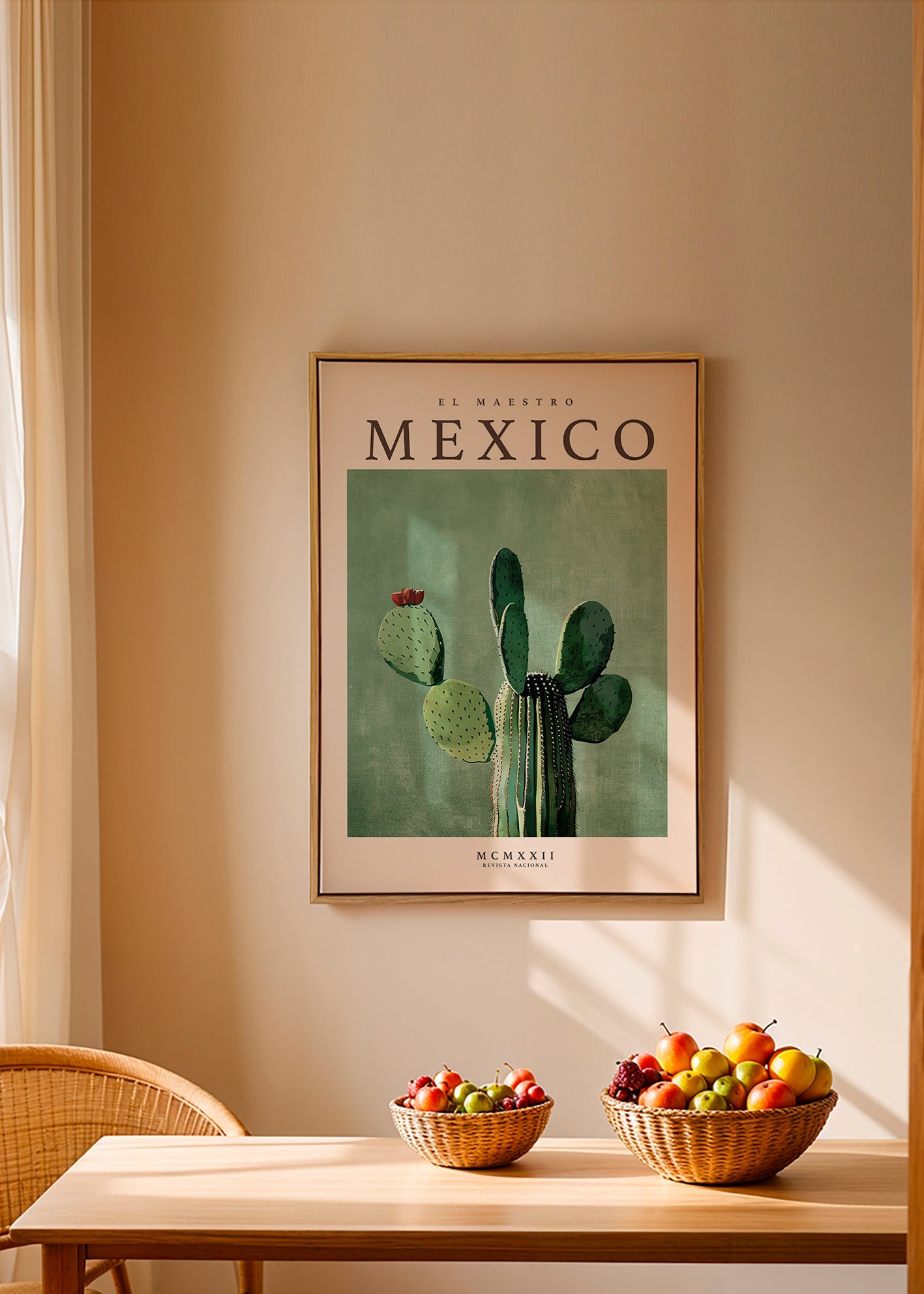 Botanisk poster Mexico med kaktus